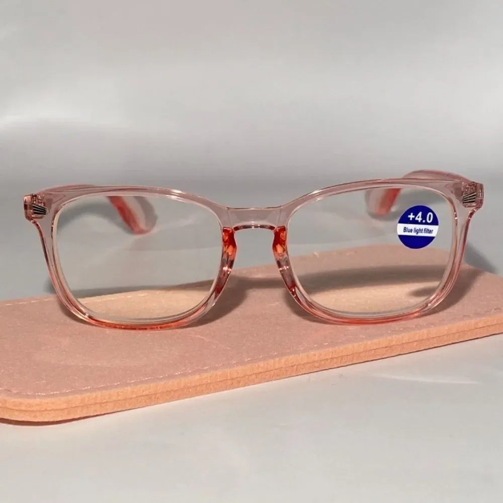 1135 Colette 4.0 Clear  Pink Reading Glasses Soft Butterfly Style Readers NWT